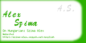 alex szima business card